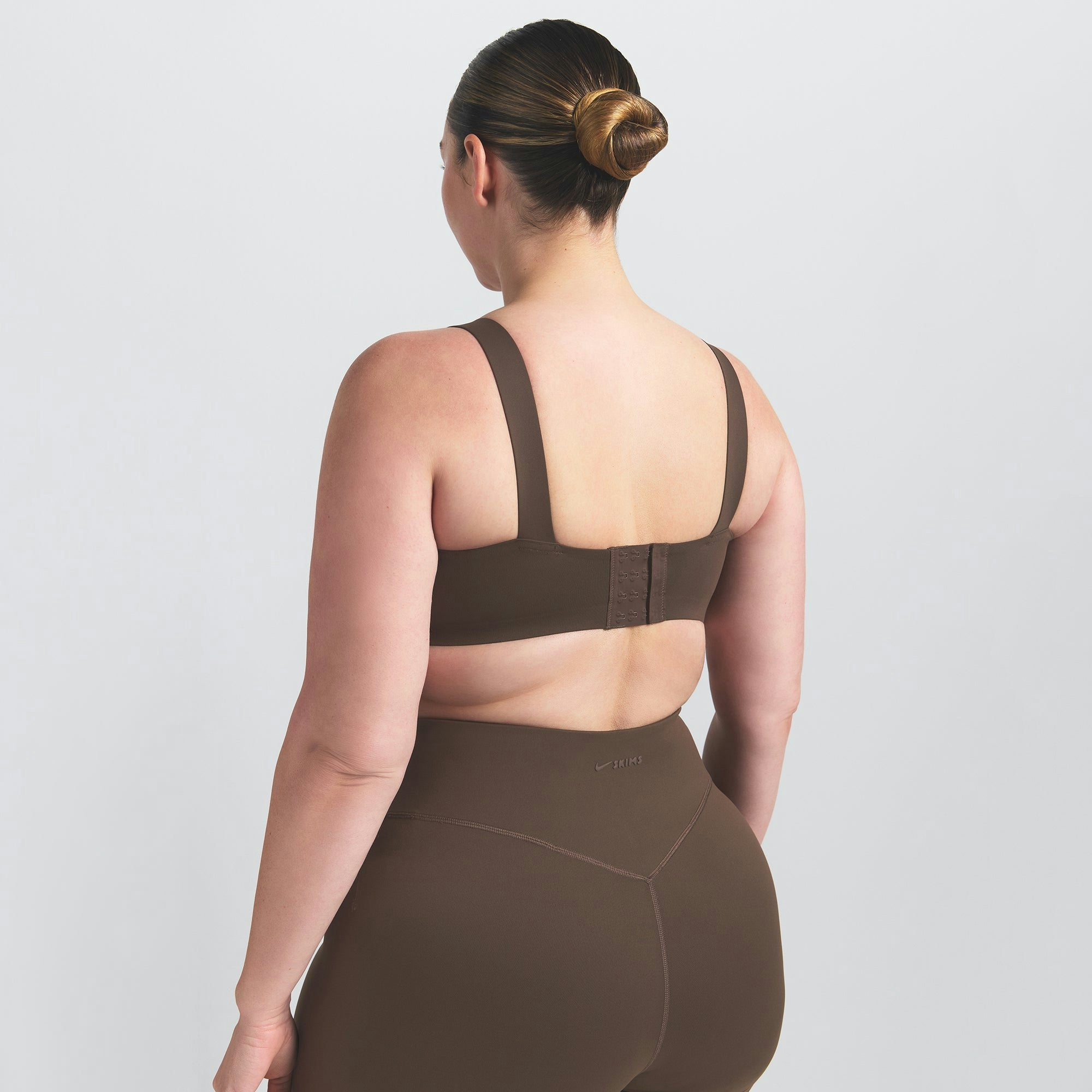 Skims Nikeskims Matte Wide Strap Bra Dark Sepia
