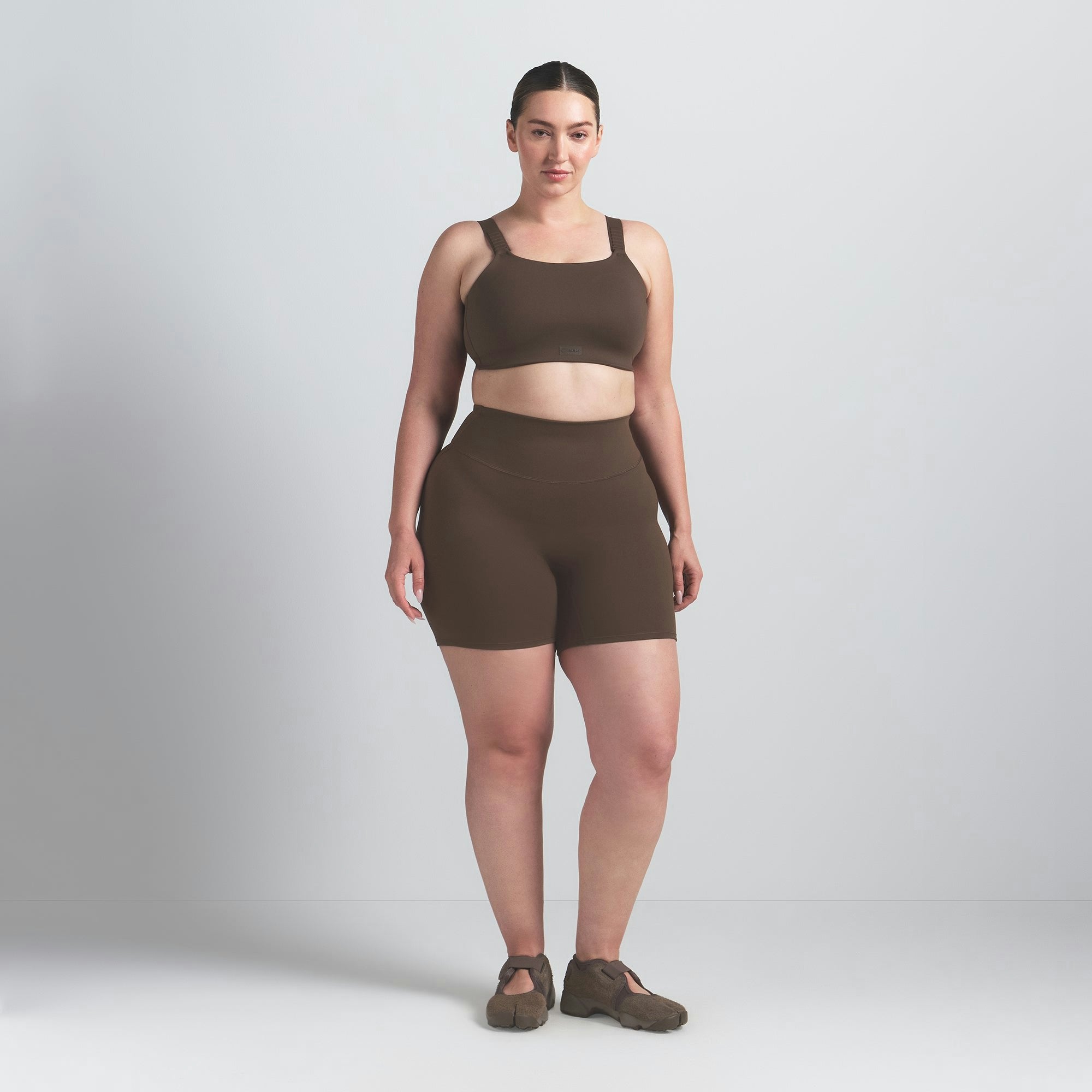 Skims Nikeskims Matte Wide Strap Bra Dark Sepia