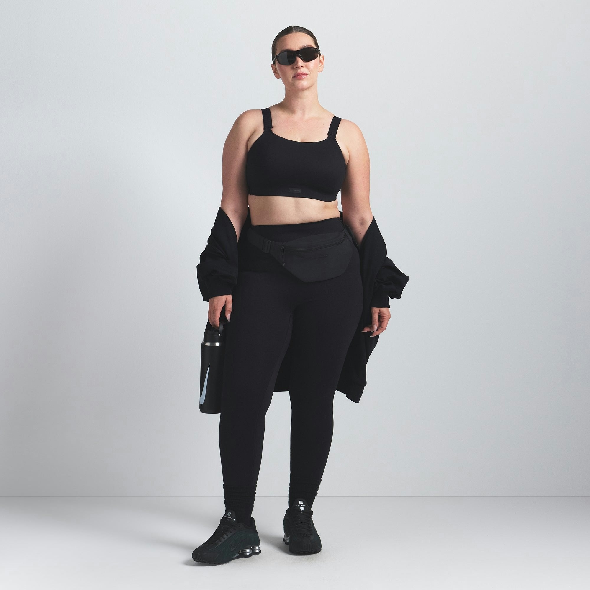 Skims Nikeskims Matte Wide Strap Bra Obsidian