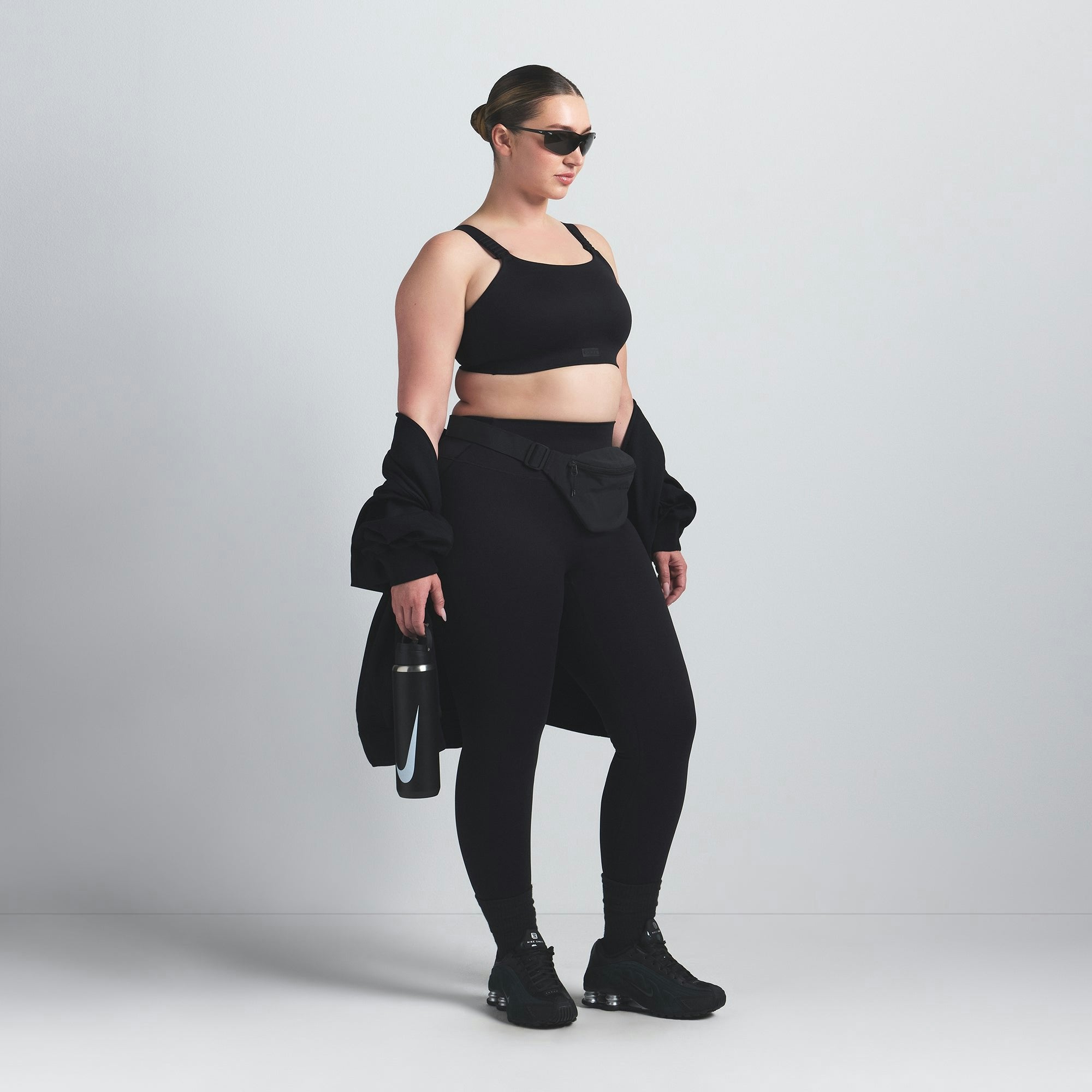 Skims Nikeskims Matte Wide Strap Bra Obsidian