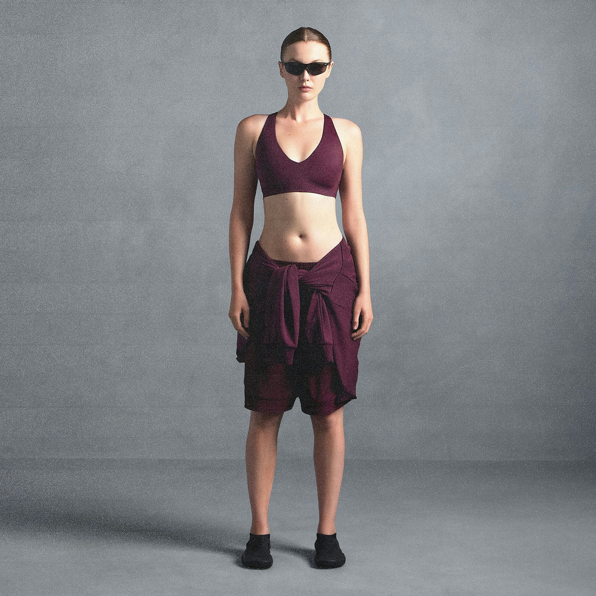 Skims Nikeskims Shine V-Neck Bra Currant