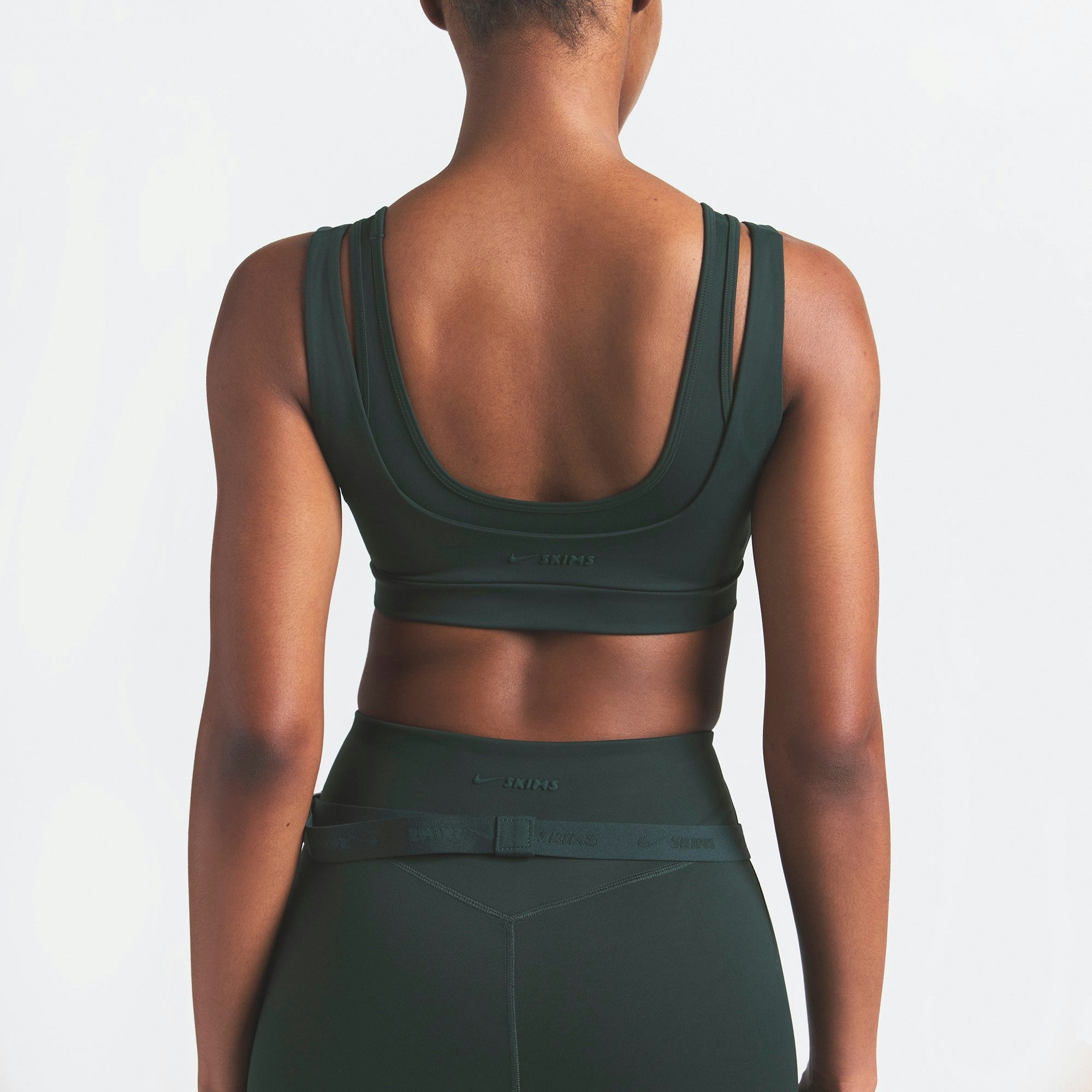 Skims Nikeskims Matte Double Strap Scoop Bra Dark Teal