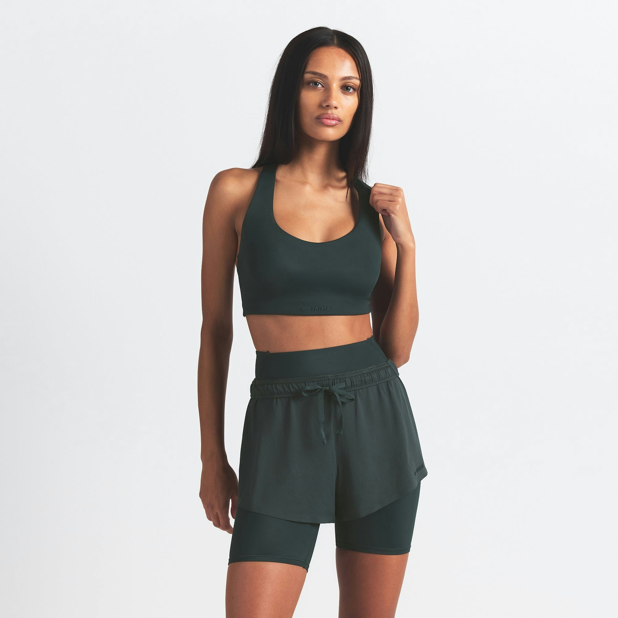 Skims Nikeskims Shine Racer Back Bra Dark Teal