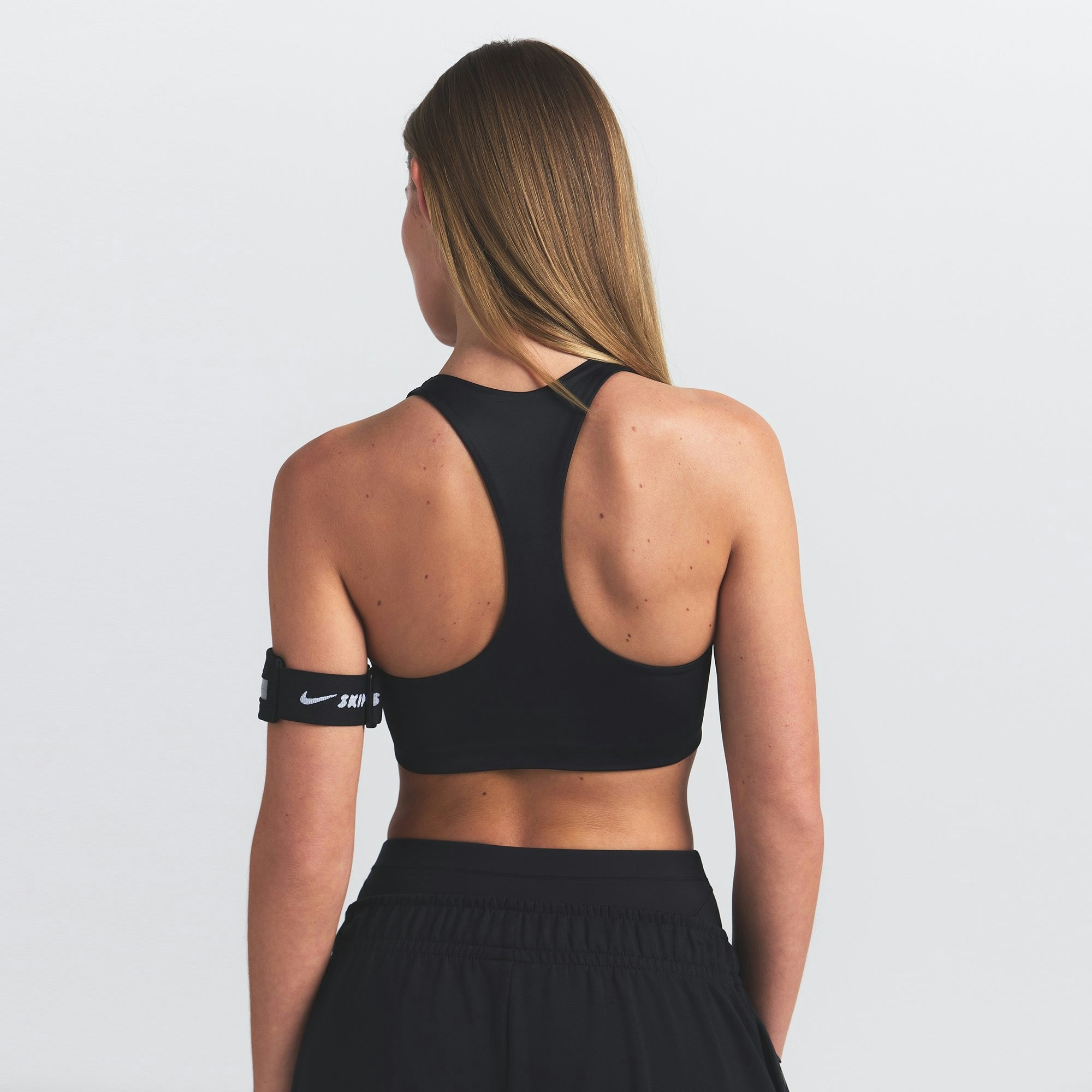 Skims Nikeskims Shine Racer Back Bra Obsidian