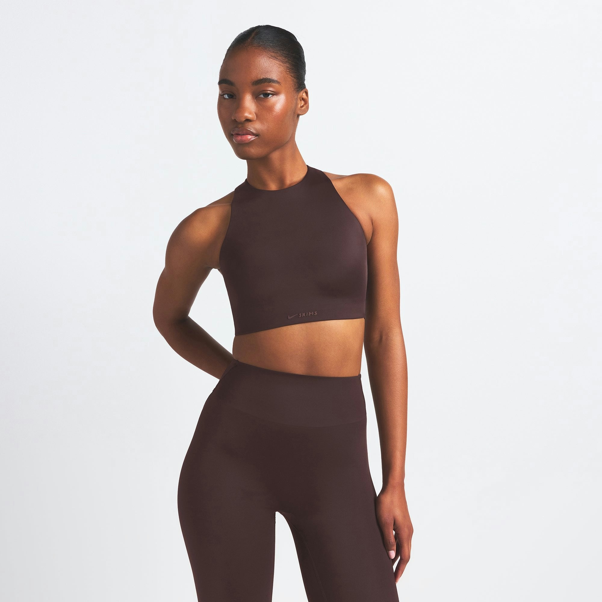 Skims Nikeskims Shine High Neck Bra Phoenix