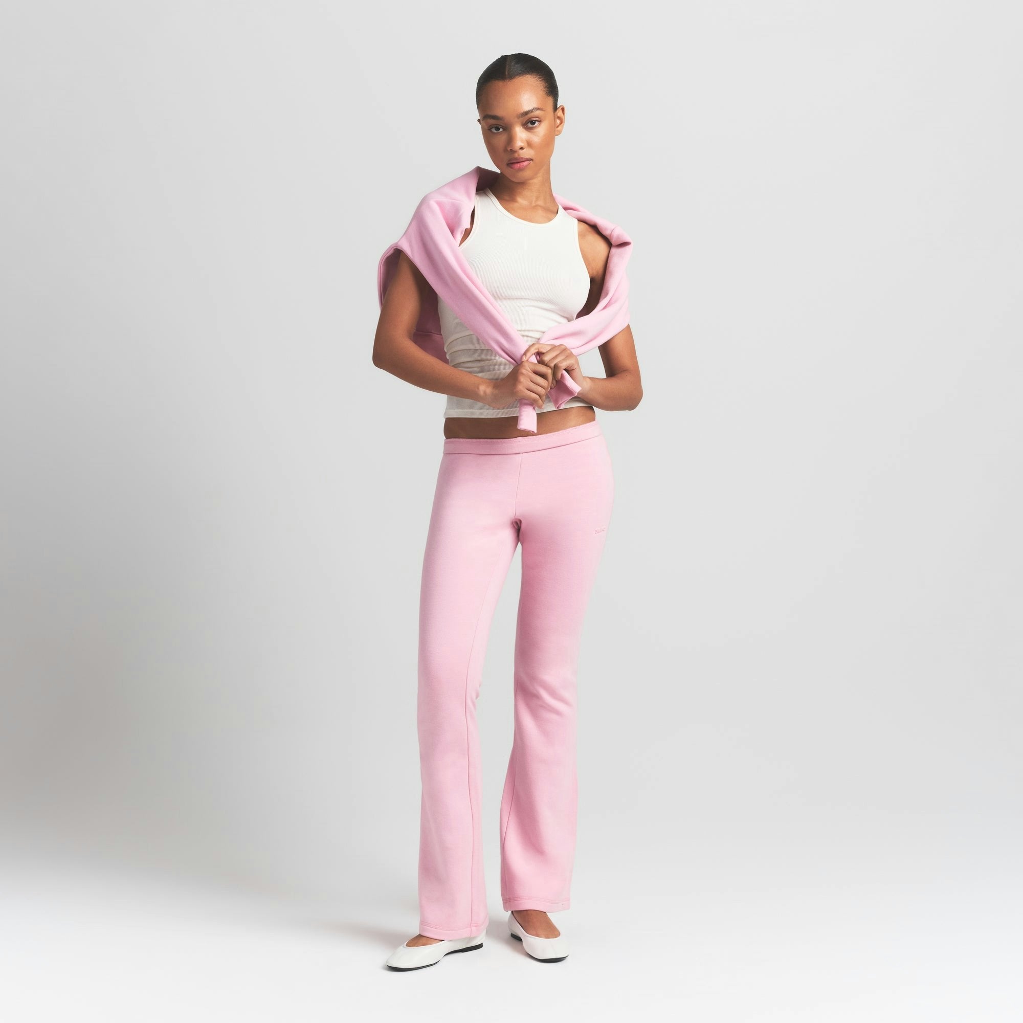 Skims Cotton Fleece Slim Pant Halite