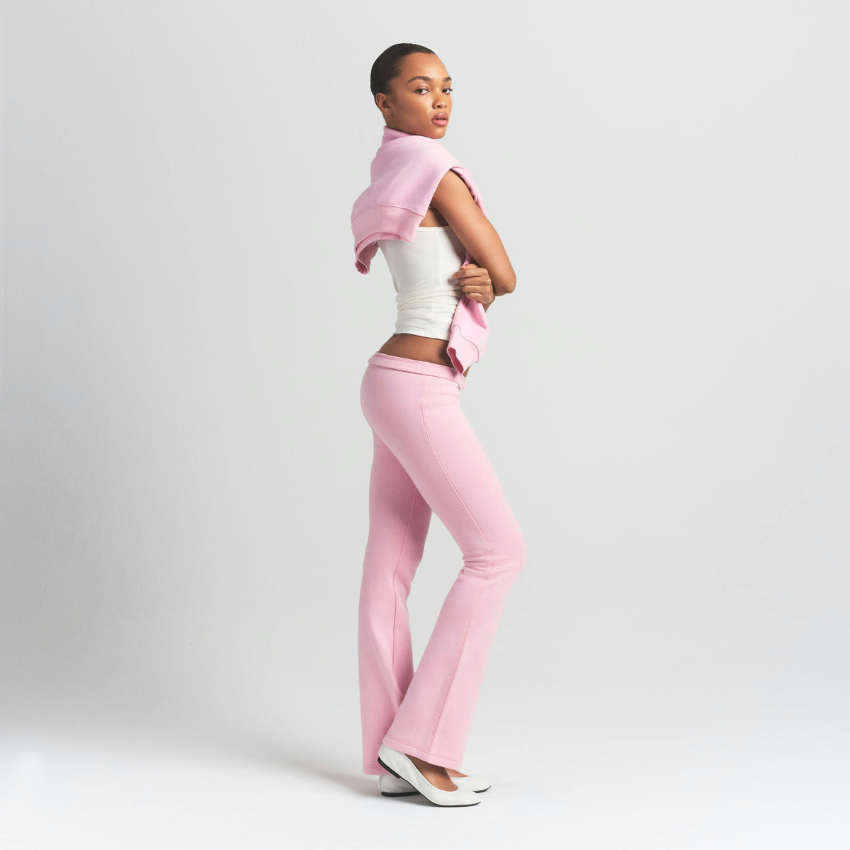 Skims Cotton Fleece Slim Pant Halite