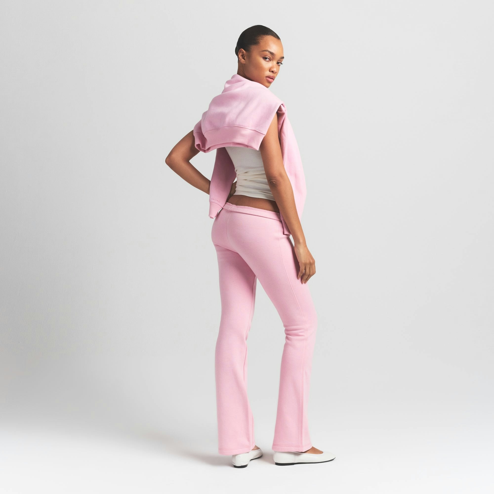 Skims Cotton Fleece Slim Pant Halite