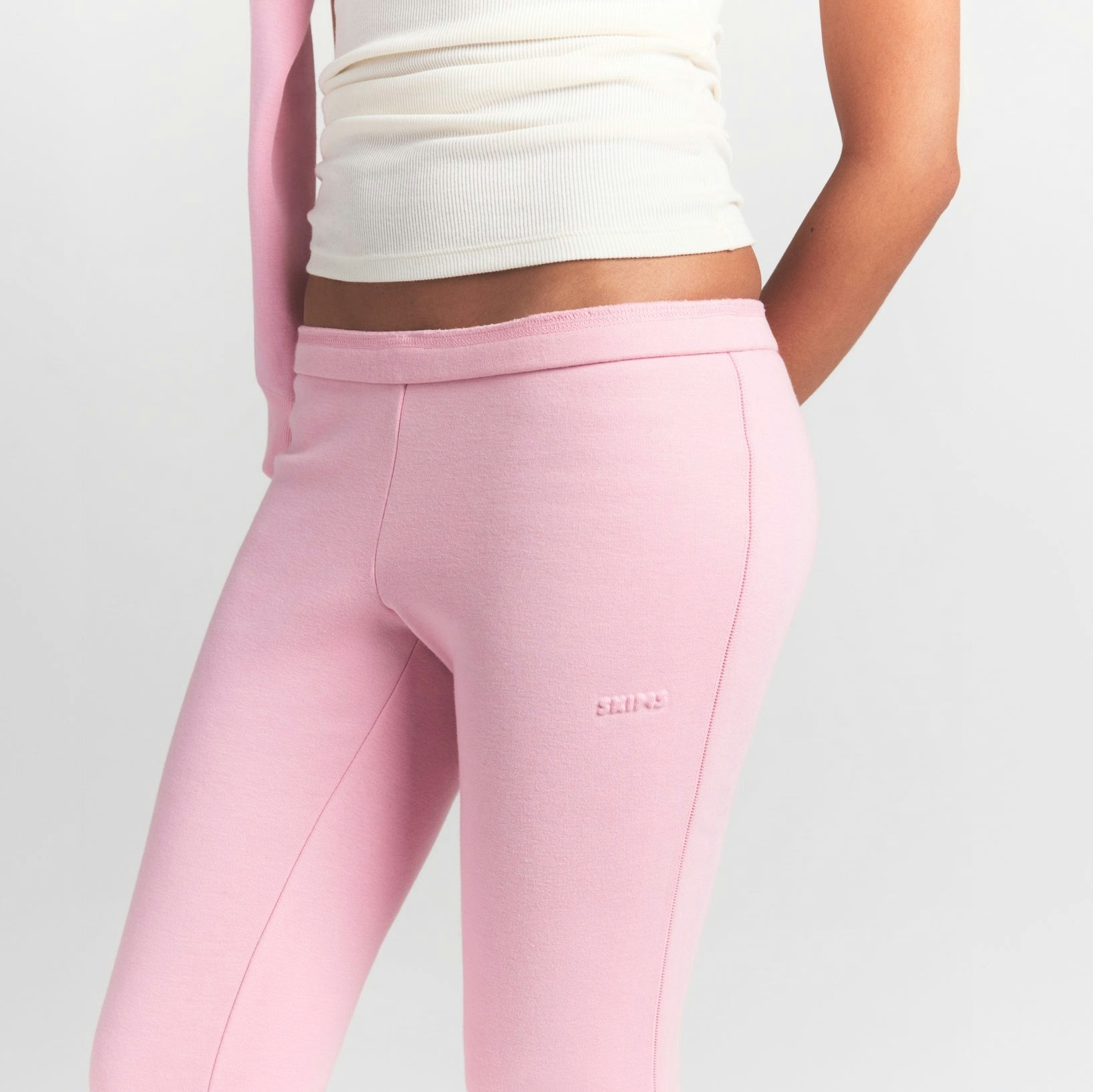 Skims Cotton Fleece Slim Pant Halite