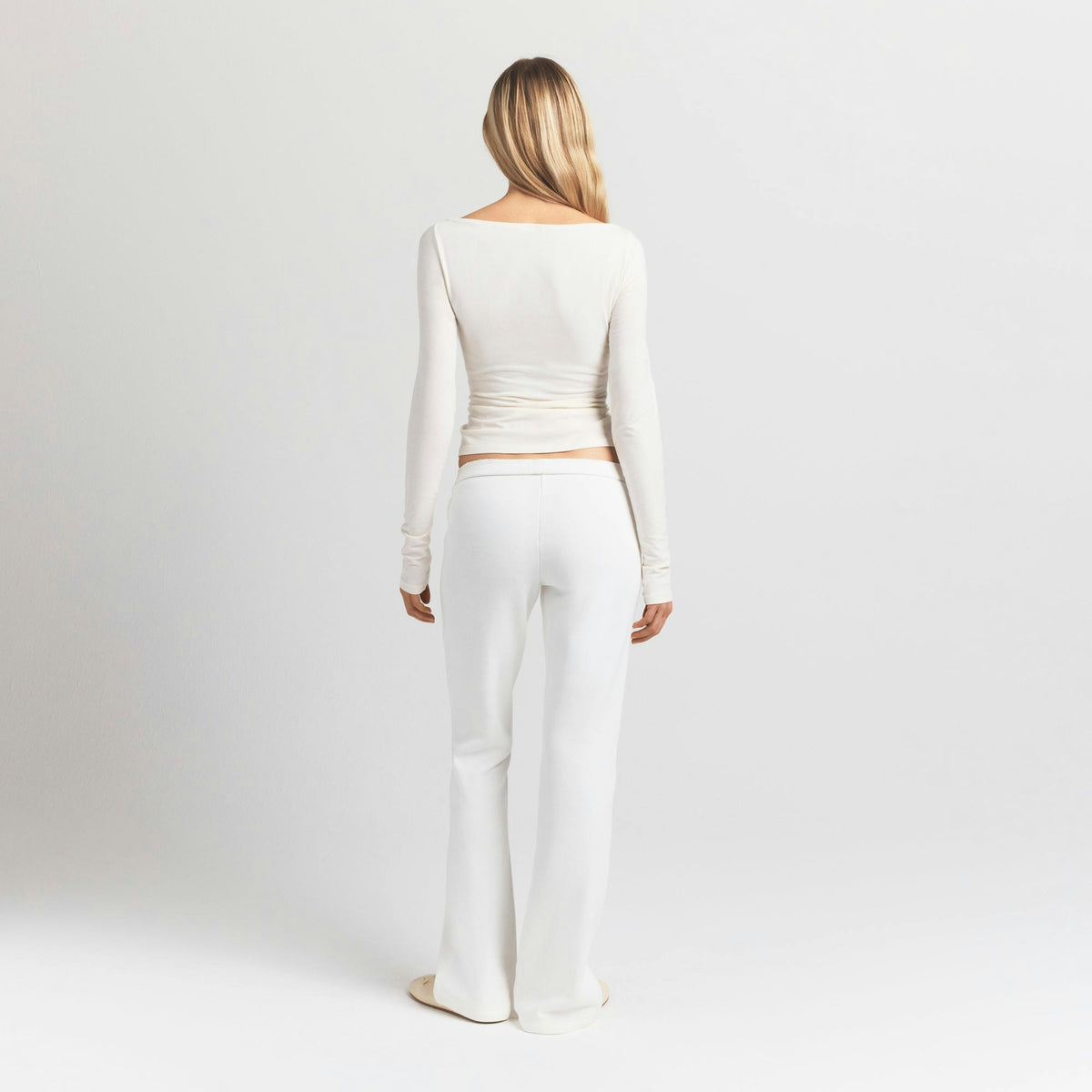 Skims Cotton Fleece Slim Pant Marble