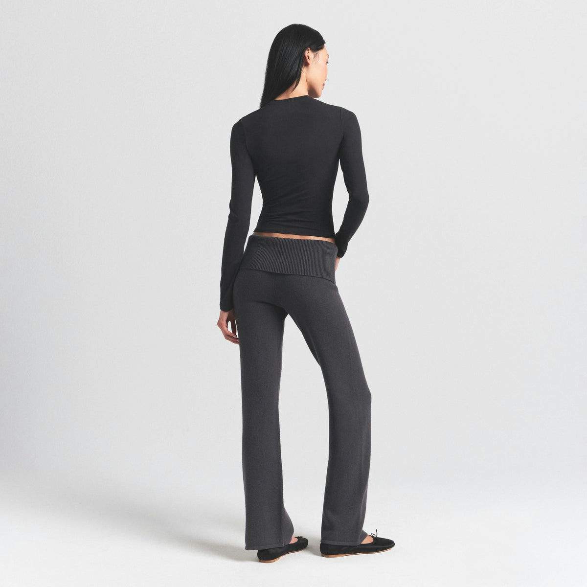 Skims Sweater Knits Foldover Pant Ash