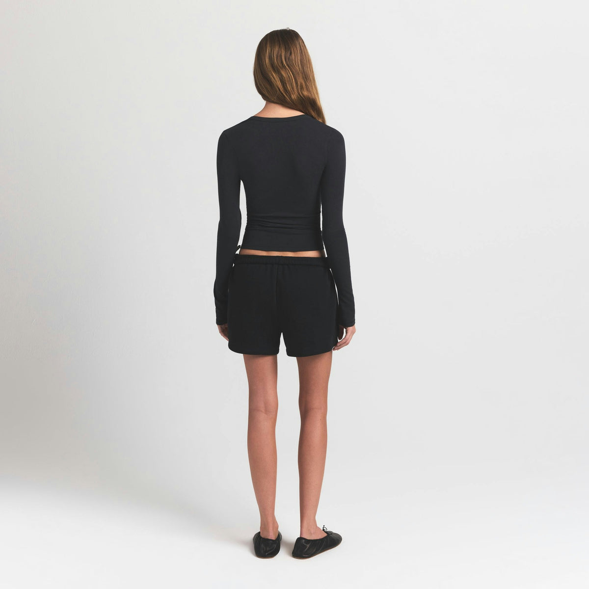 Skims Cotton Fleece Classic Short Onyx
