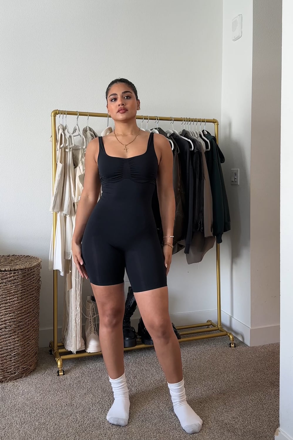 Fabletics Nearly Naked Shapewear Mid Thigh Bodysuit