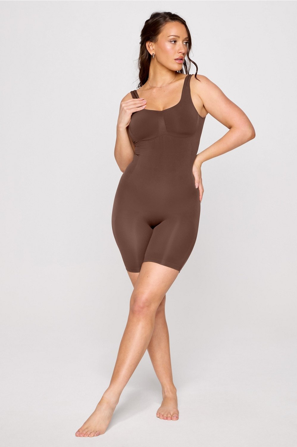 Fabletics Nearly Naked Shapewear Mid Thigh Bodysuit