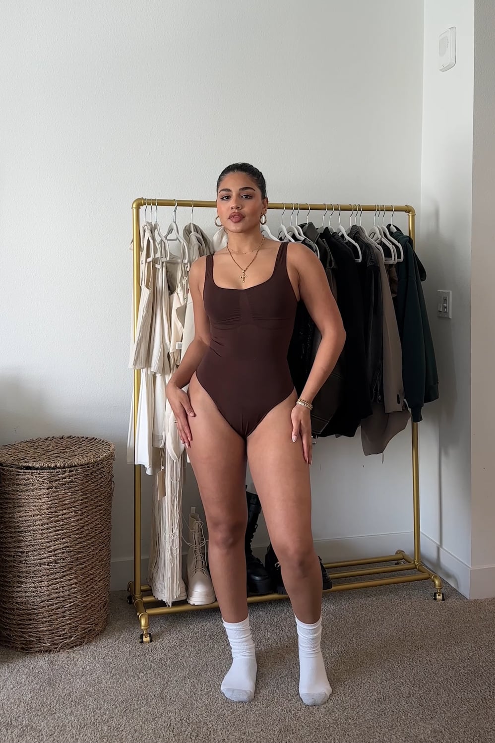 Fabletics Nearly Naked Shapewear Thong Bodysuit