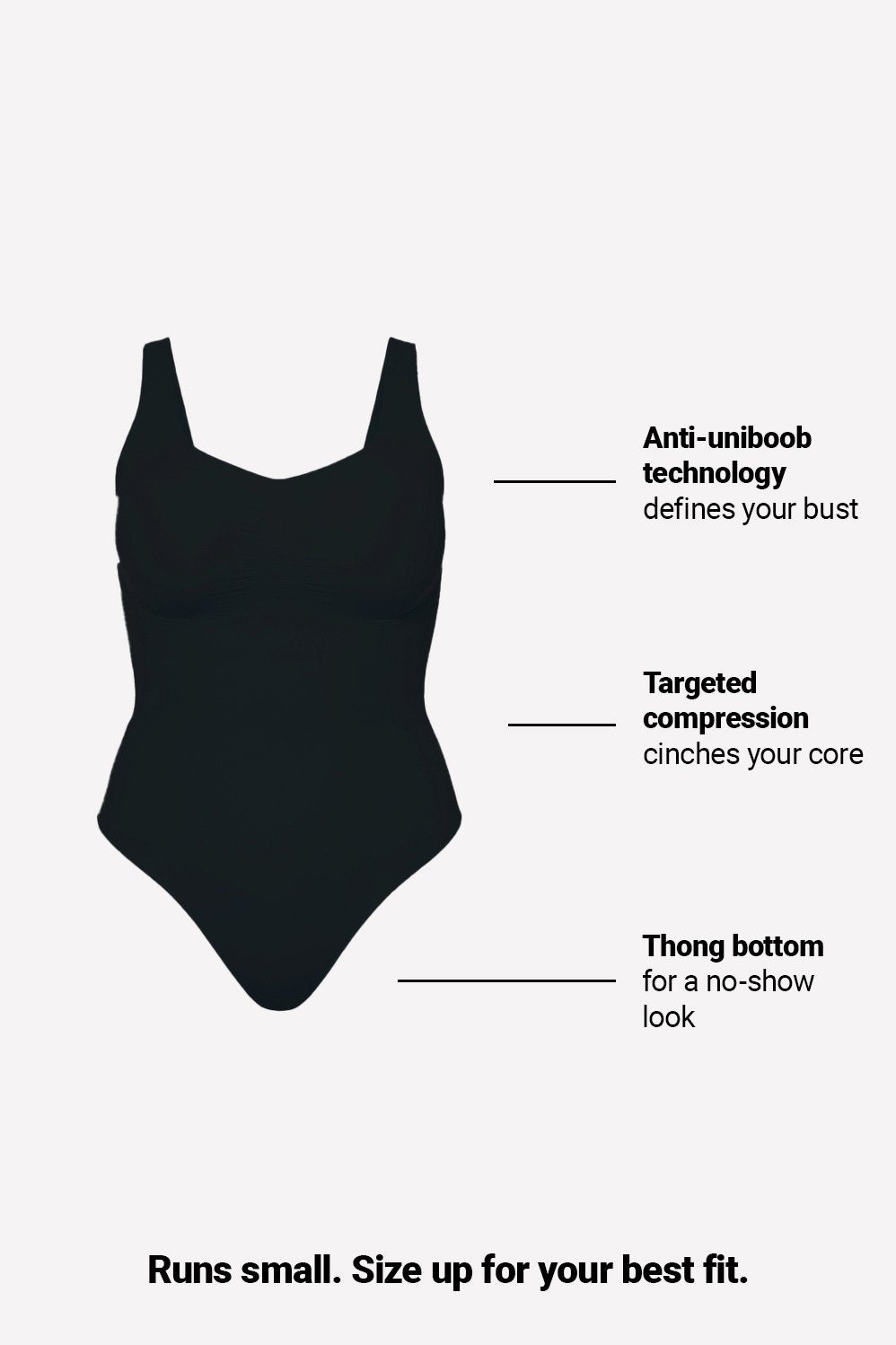 Fabletics Nearly Naked Shapewear Thong Bodysuit