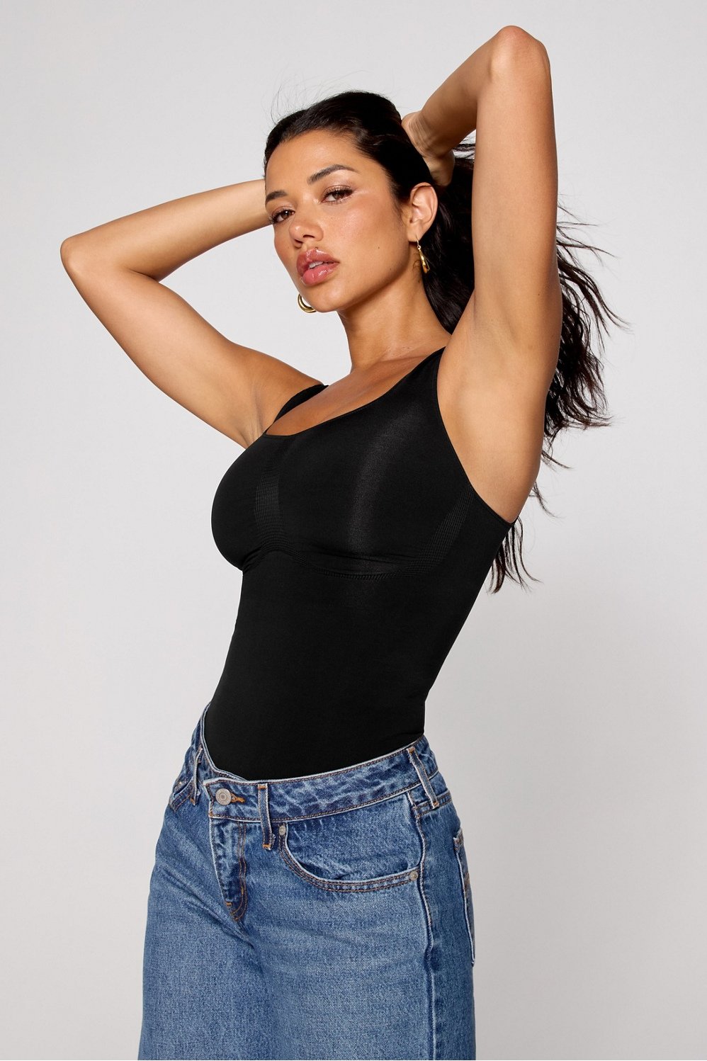 Fabletics Nearly Naked Shapewear Thong Bodysuit