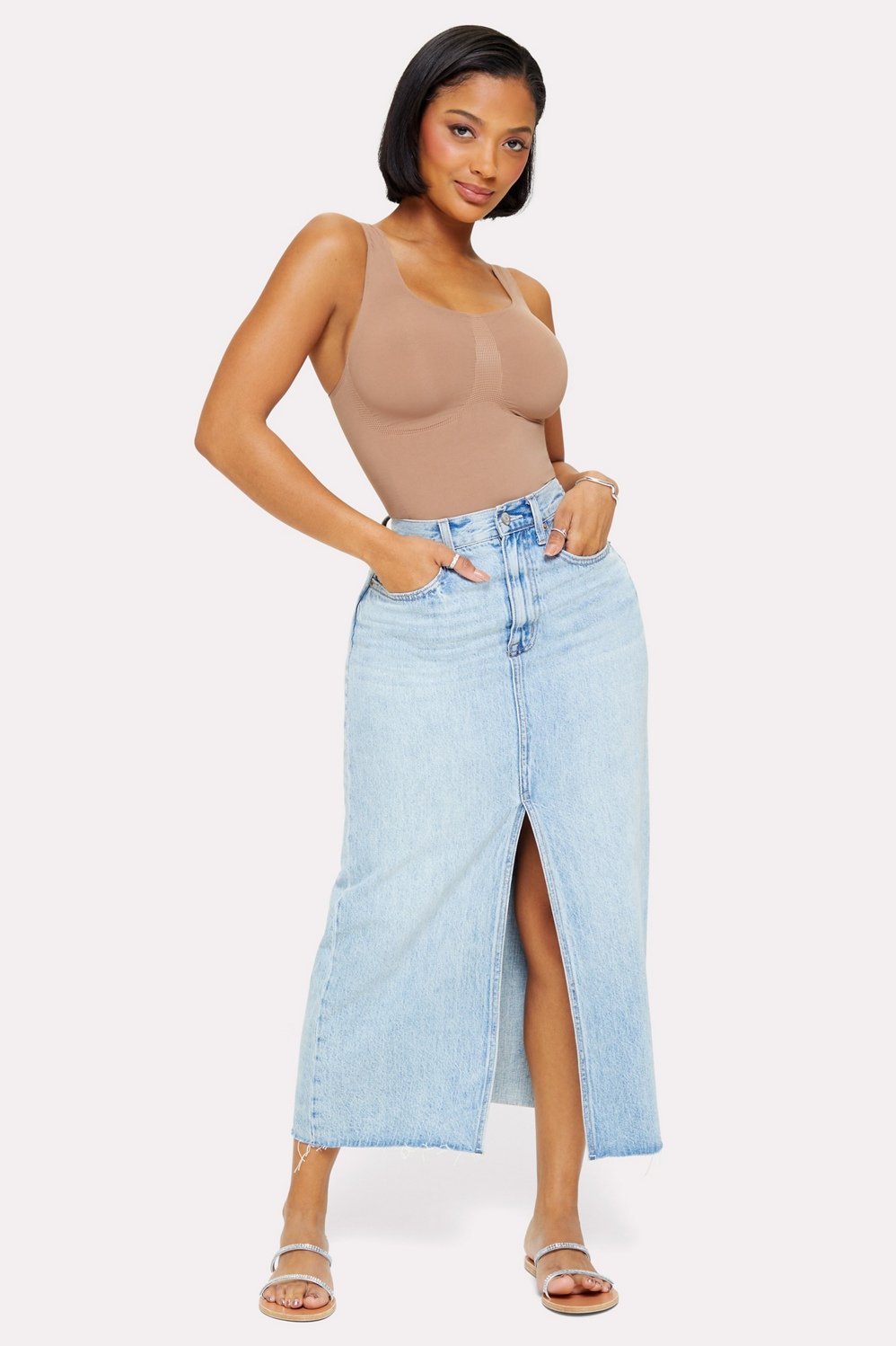 Fabletics Nearly Naked Shapewear Thong Bodysuit