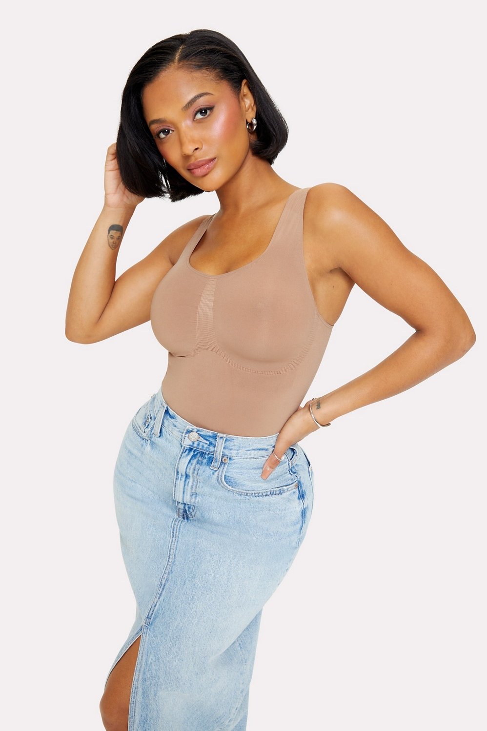 Fabletics Nearly Naked Shapewear Thong Bodysuit