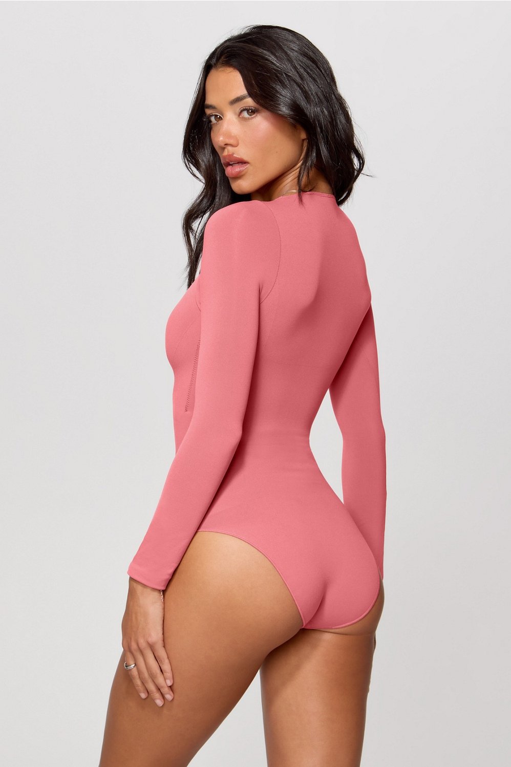 Fabletics Nearly Naked Shapewear Long Sleeve Bodysuit
