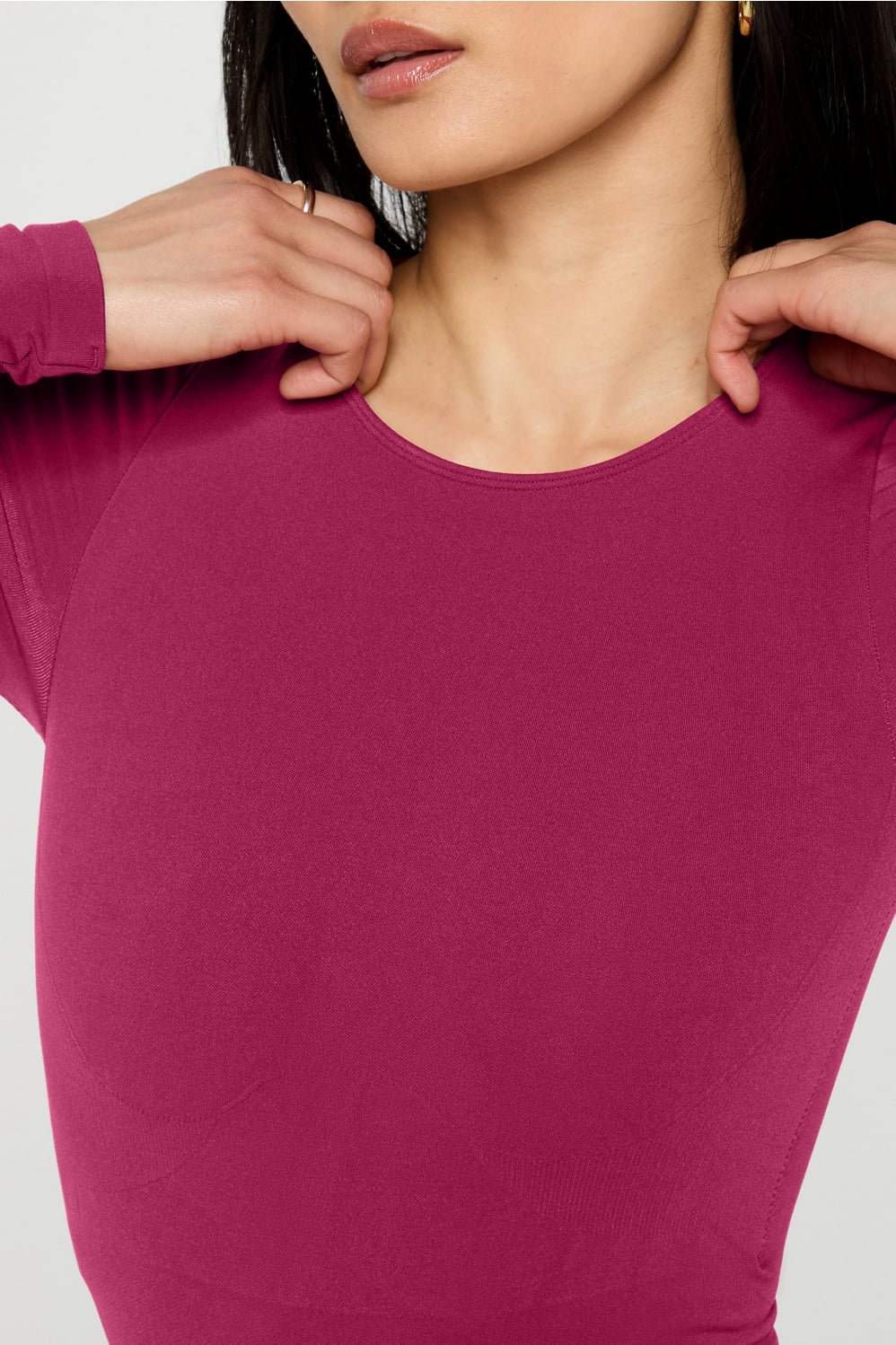 Fabletics Nearly Naked Shapewear Long Sleeve Bodysuit