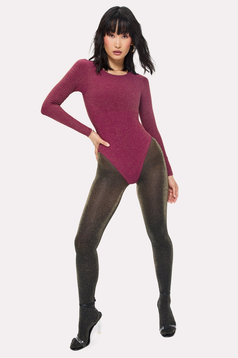 Fabletics Nearly Naked Luxe Shapewear Long Sleeve Bodysuit