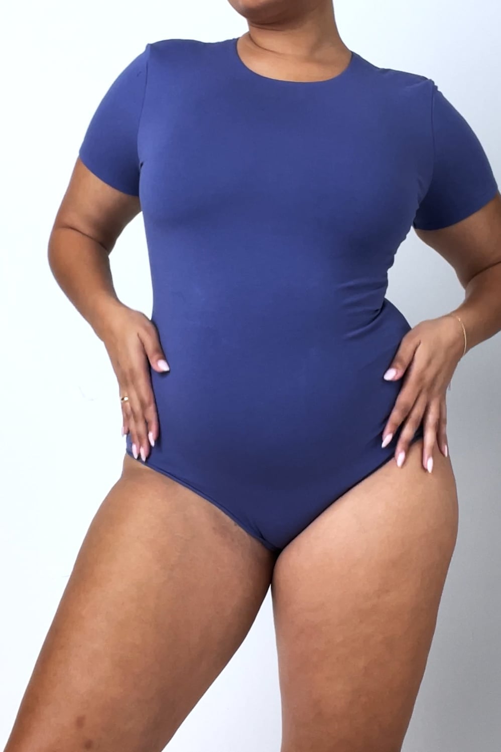Fabletics Snug Cotton Short Sleeve Brief Bodysuit
