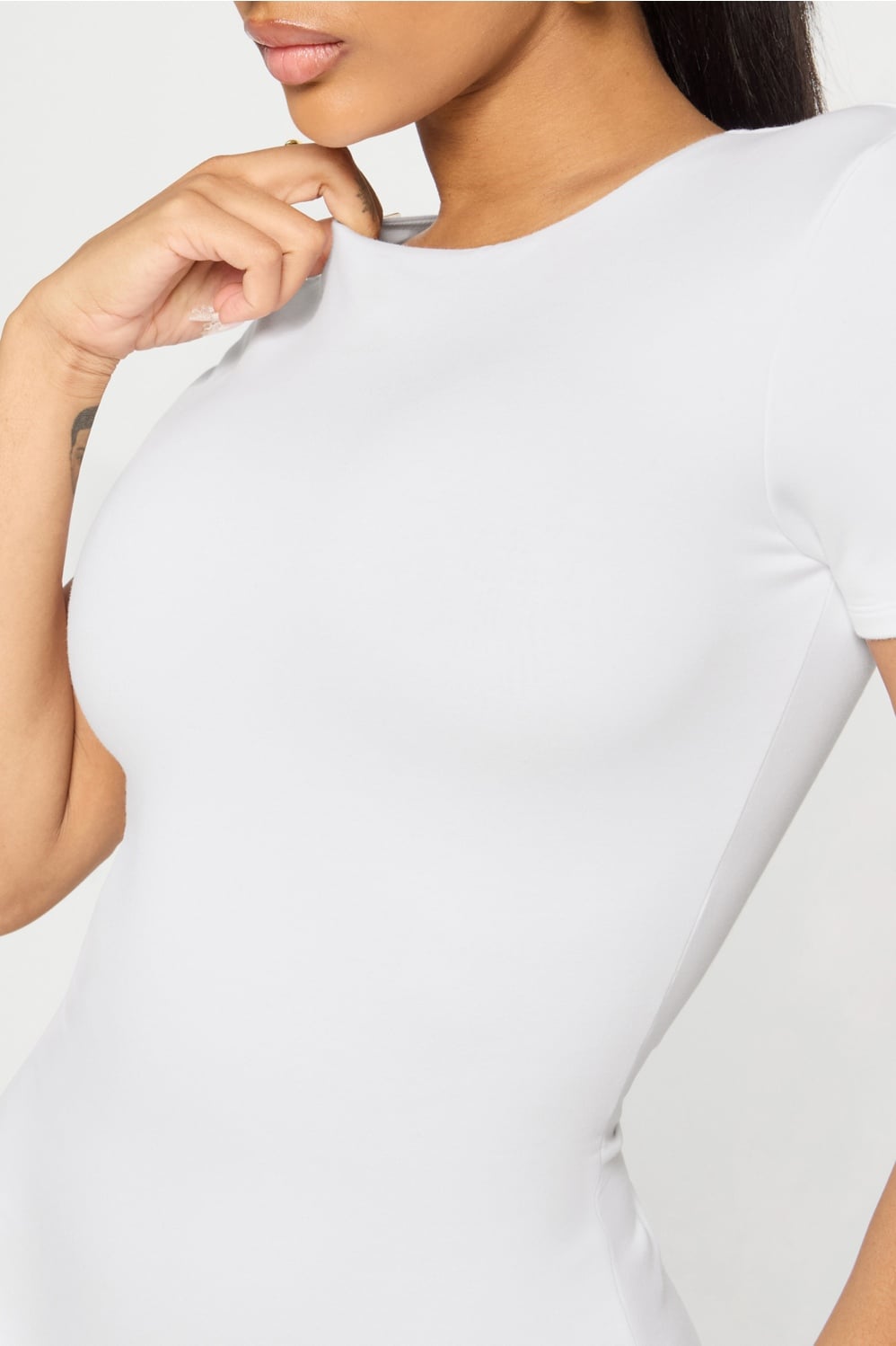 Fabletics Snug Cotton Short Sleeve Brief Bodysuit