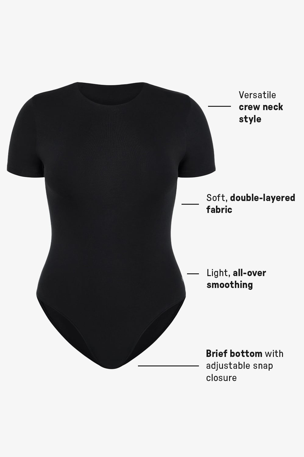Fabletics Snug Cotton Short Sleeve Brief Bodysuit