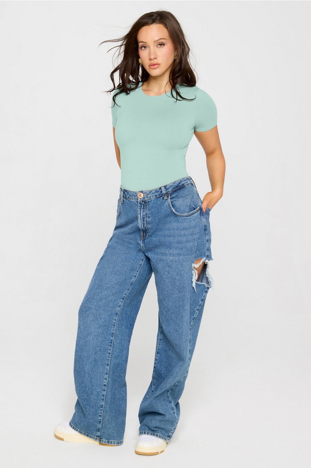 Fabletics Snug Cotton Short Sleeve Brief Bodysuit