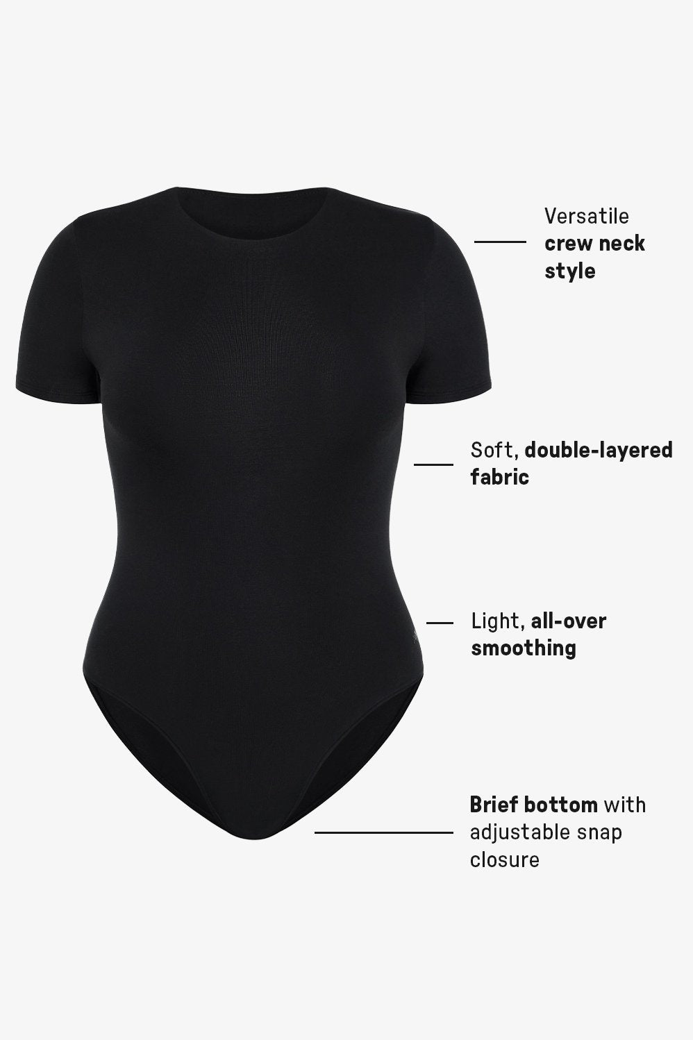 Fabletics Snug Cotton Short Sleeve Brief Bodysuit