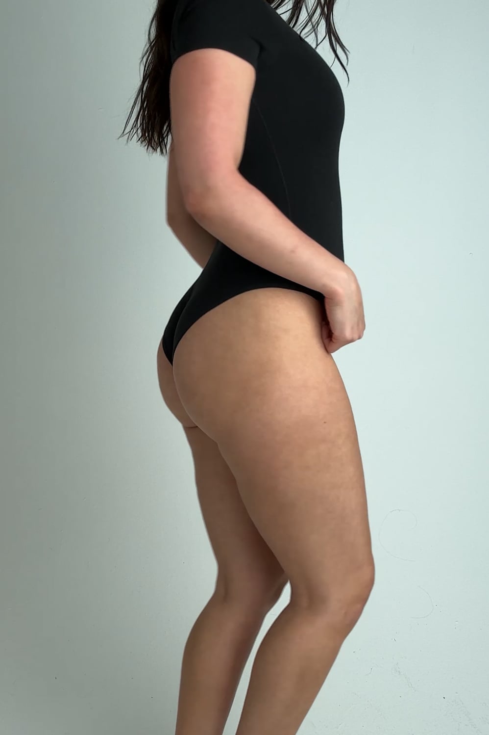 Fabletics Snug Cotton Short Sleeve Brief Bodysuit