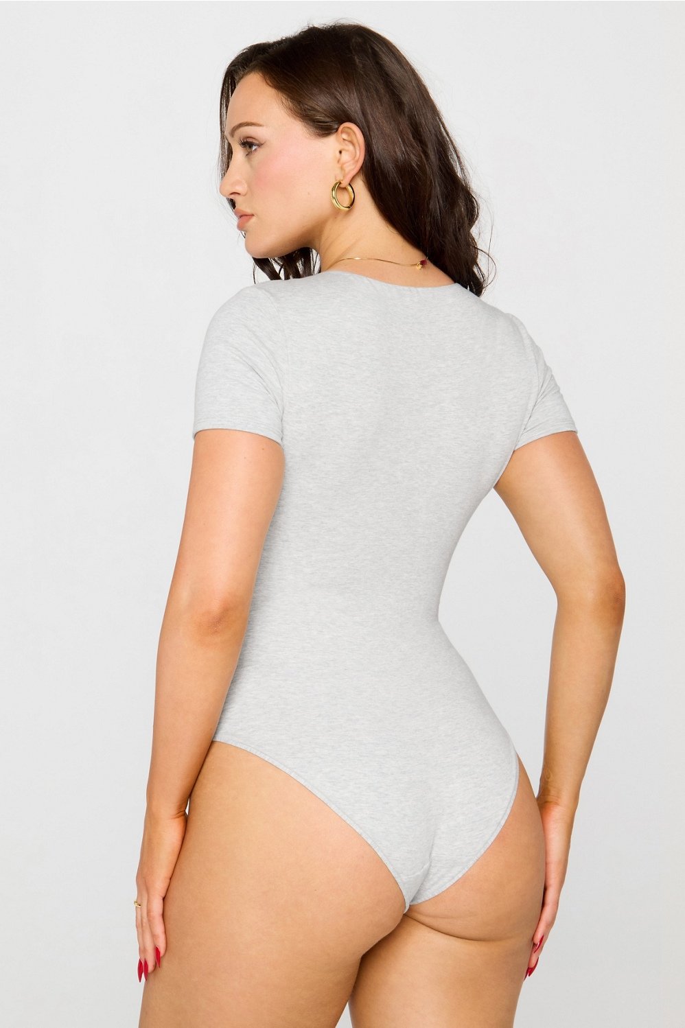 Fabletics Snug Cotton Short Sleeve Brief Bodysuit