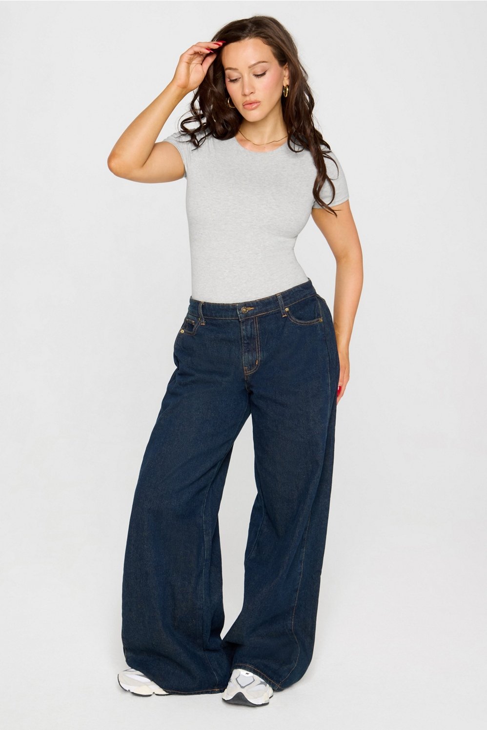 Fabletics Snug Cotton Short Sleeve Brief Bodysuit