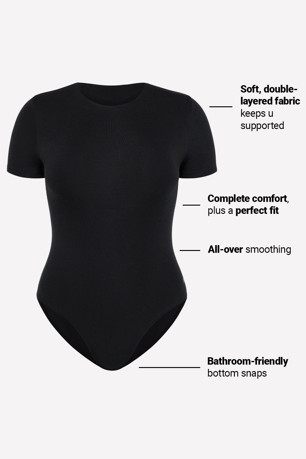 Fabletics Snug Cotton Short Sleeve Brief Bodysuit
