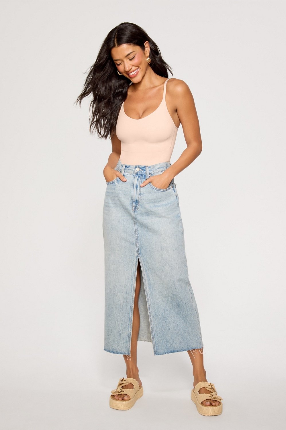 Fabletics Nearly Naked Shapewear Strappy Bodysuit