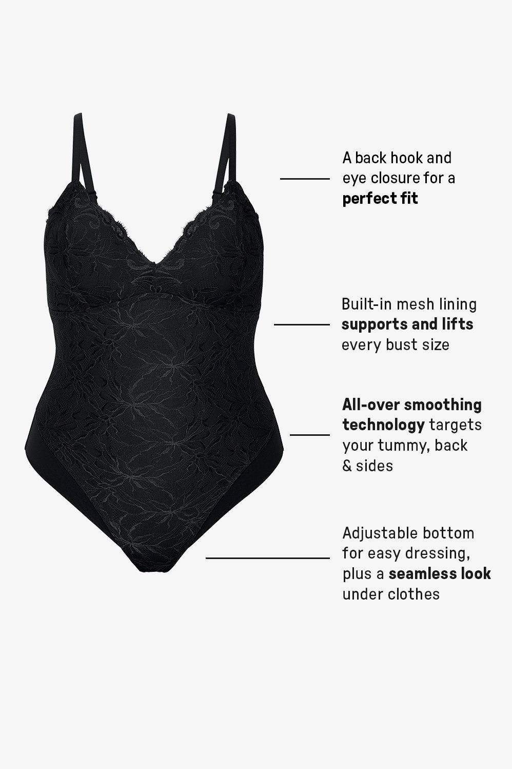 Fabletics Smoothing Lace Bodysuit