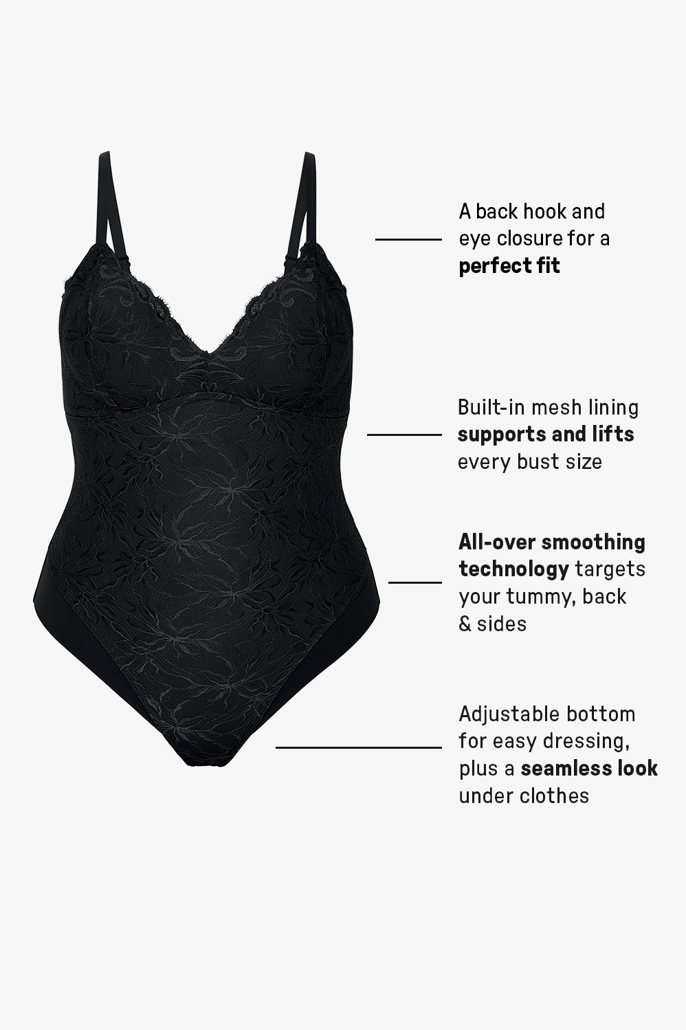 Fabletics Smoothing Lace Bodysuit