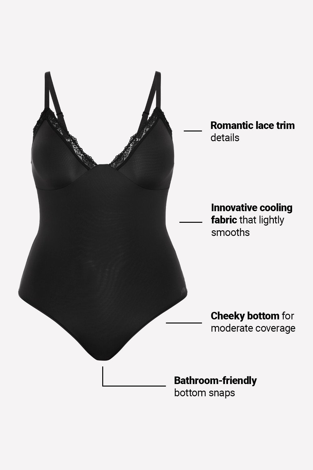 Fabletics Smoothed Reality Lace Brief Bodysuit