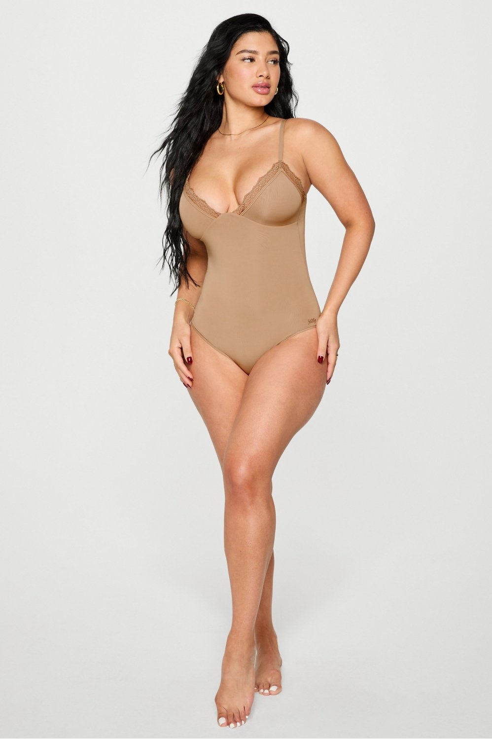 Fabletics Smoothed Reality Lace Brief Bodysuit