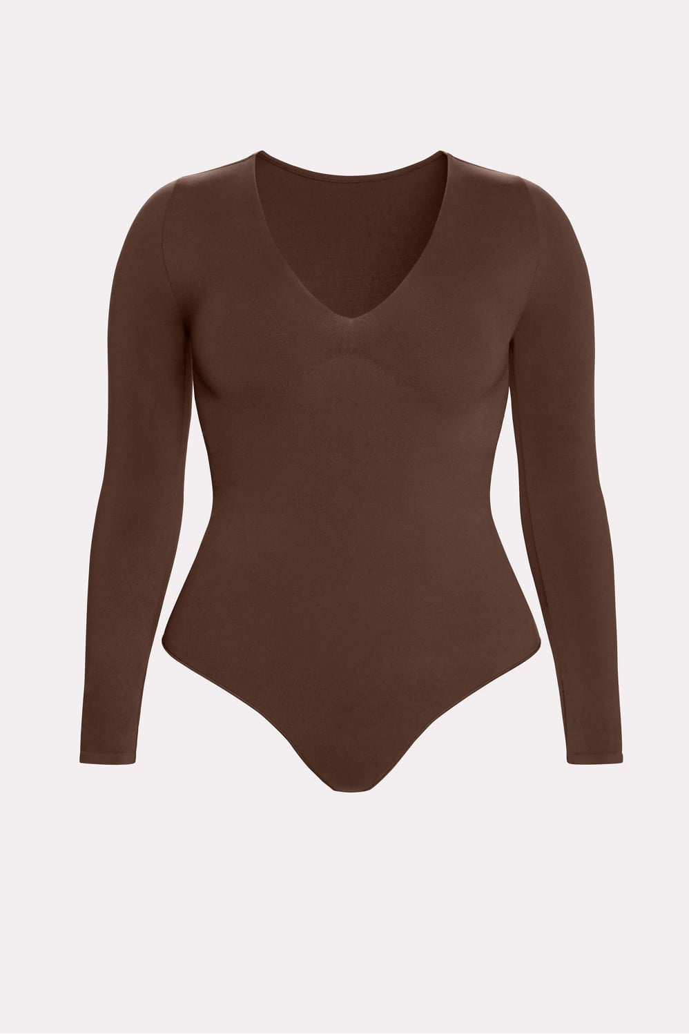 Fabletics Nearly Naked Shapewear Plunge Long Sleeve Bodysuit