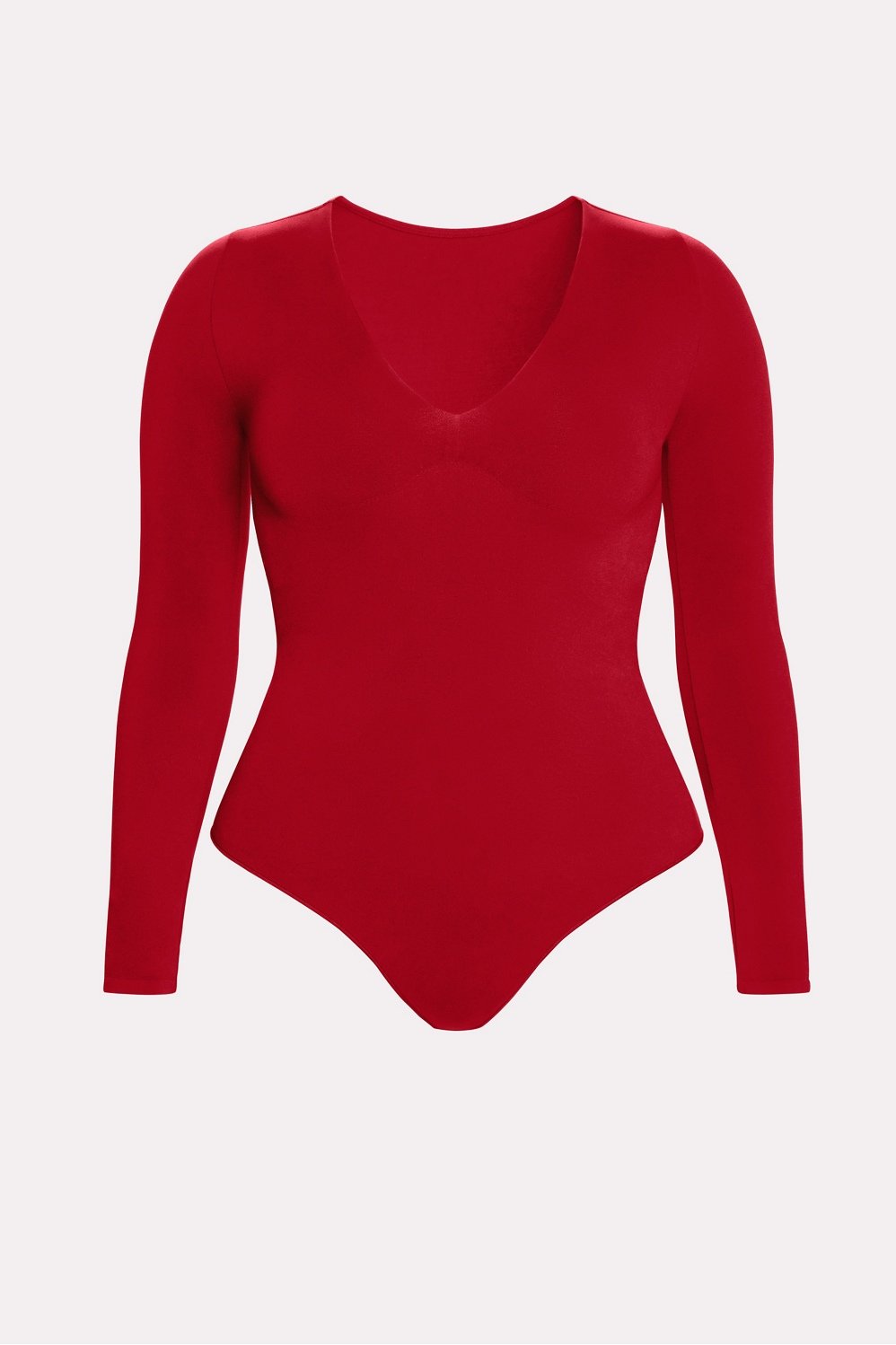 Fabletics Nearly Naked Shapewear Plunge Long Sleeve Bodysuit