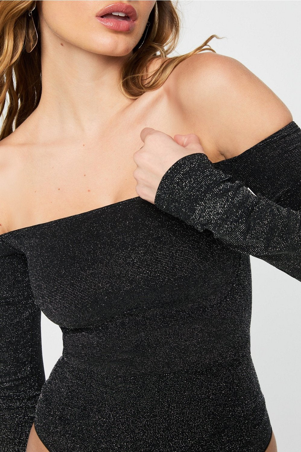 Fabletics Nearly Naked Luxe Shapewear Off-The-Shoulder Bodysuit