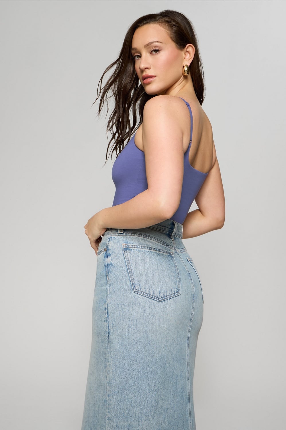 Fabletics Snug Cotton Strappy Thong Bodysuit