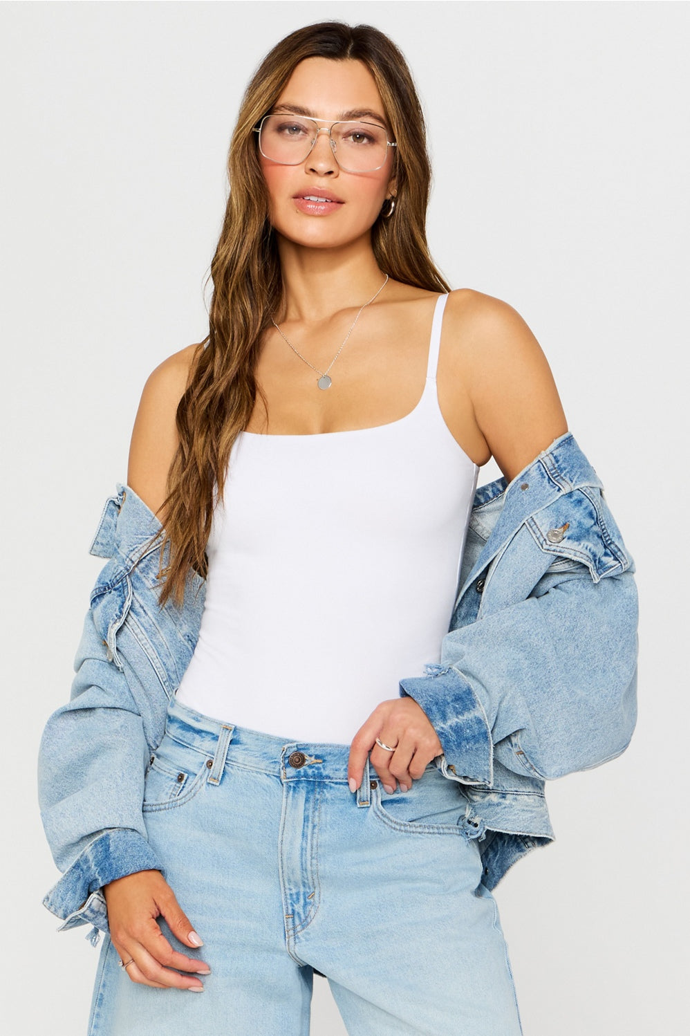 Fabletics Snug Cotton Strappy Thong Bodysuit