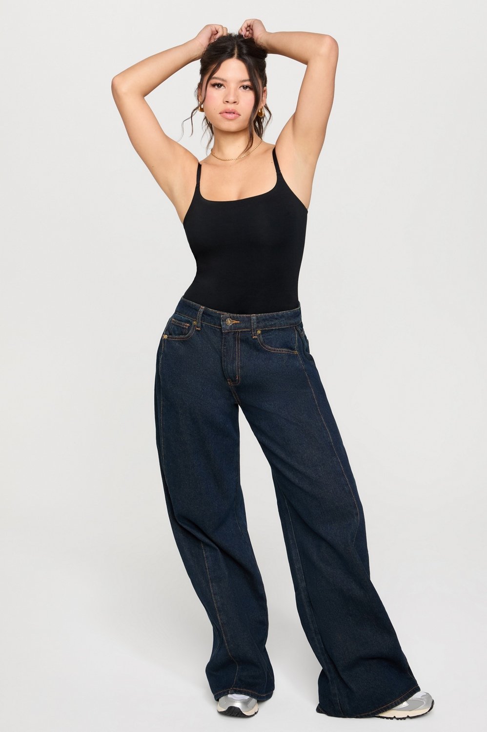 Fabletics Snug Cotton Strappy Thong Bodysuit