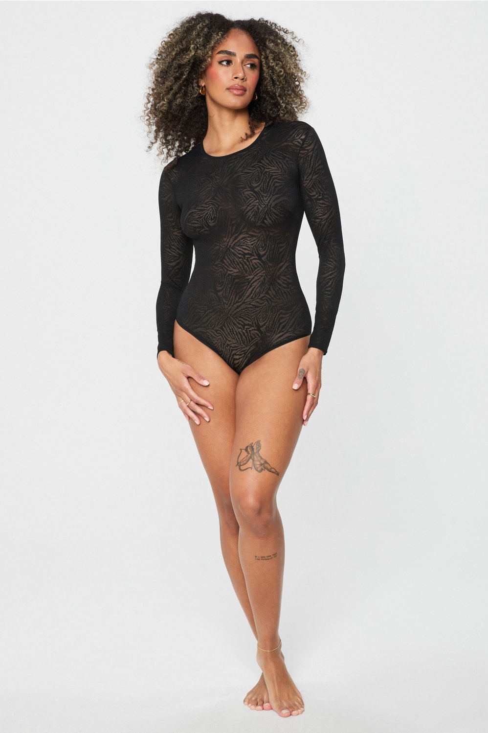 Fabletics Hot Mesh Long Sleeve Bodysuit