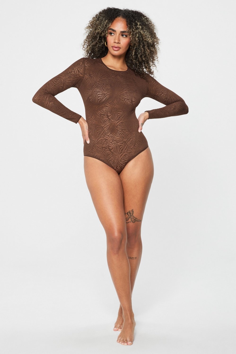 Fabletics Hot Mesh Long Sleeve Bodysuit