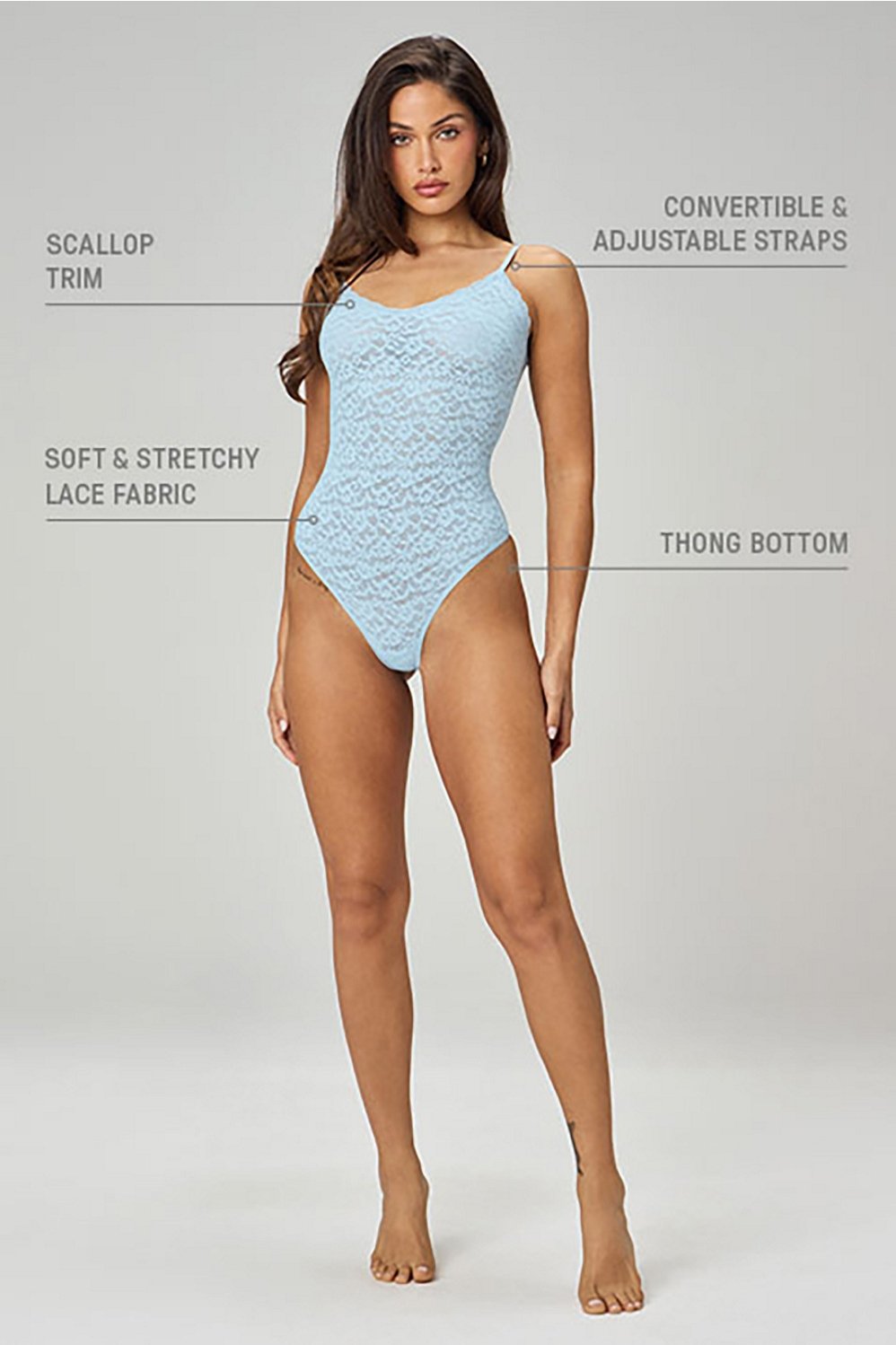 Fabletics Lush Lace Strappy Bodysuit