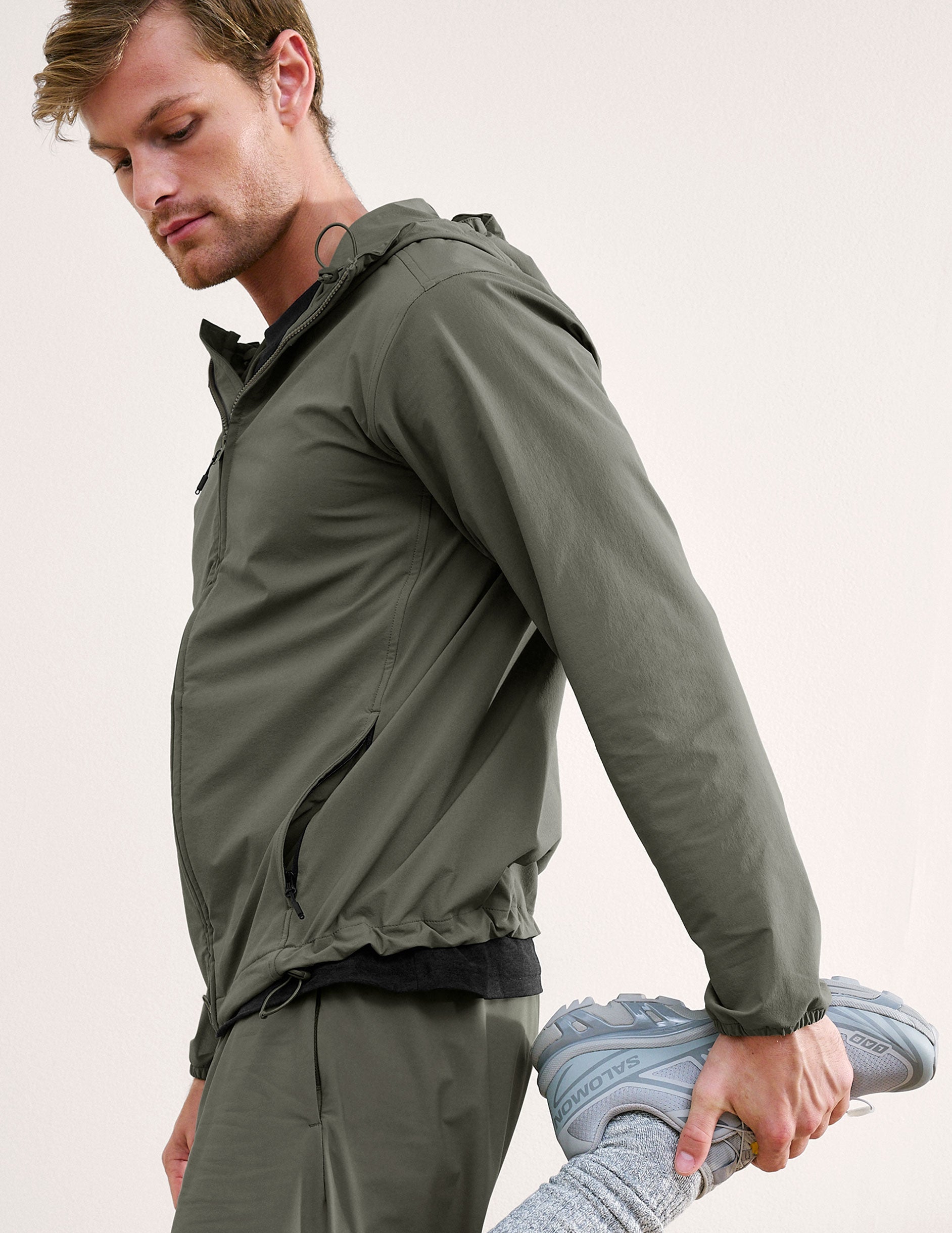 Beyond Yoga AirLite Mens Hooded Full Zip Jacket